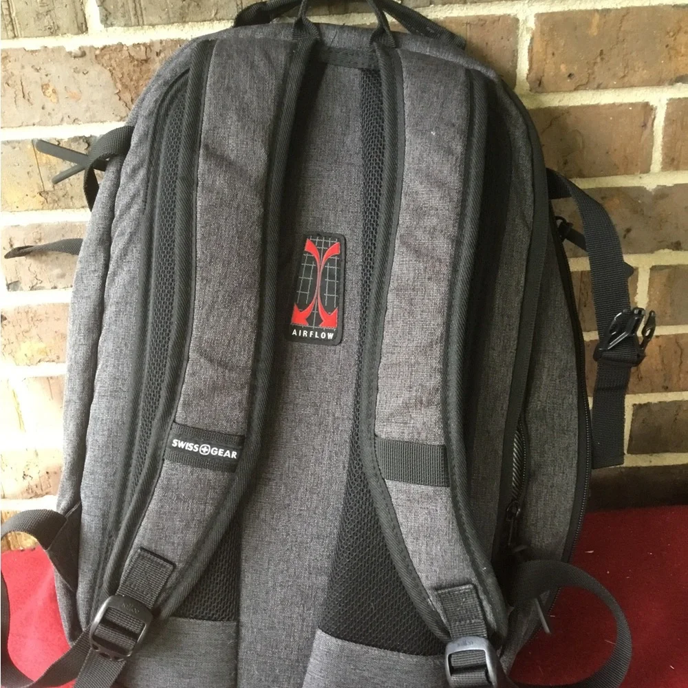 SwissGear Gray Heather Laptop Backpack with Black Accents